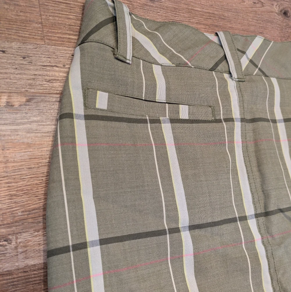 Smartwool Loden Plaid Merino Wool Skirt Golf Outdoors Hiking Sz 2